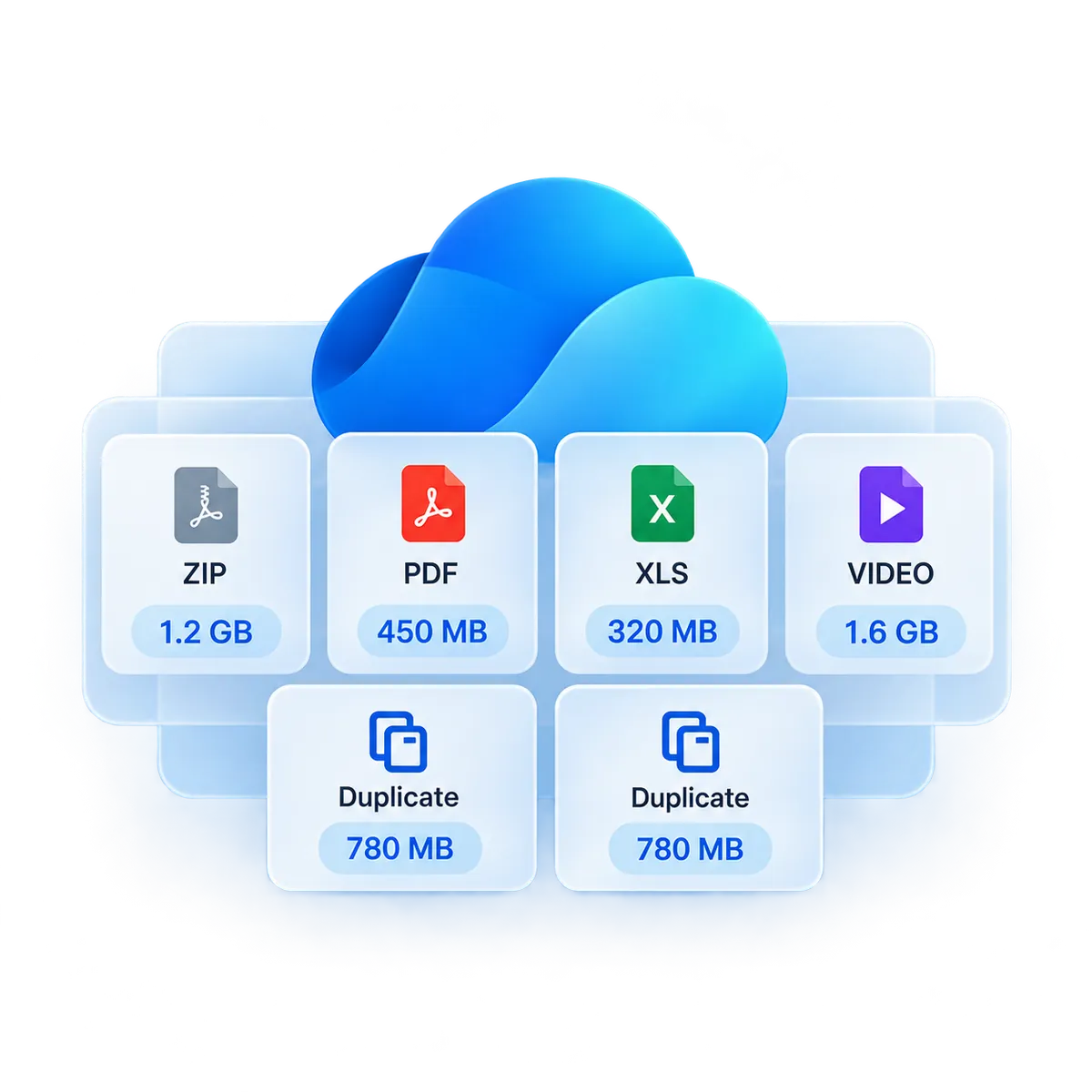 Large OneDrive files ranked by size
