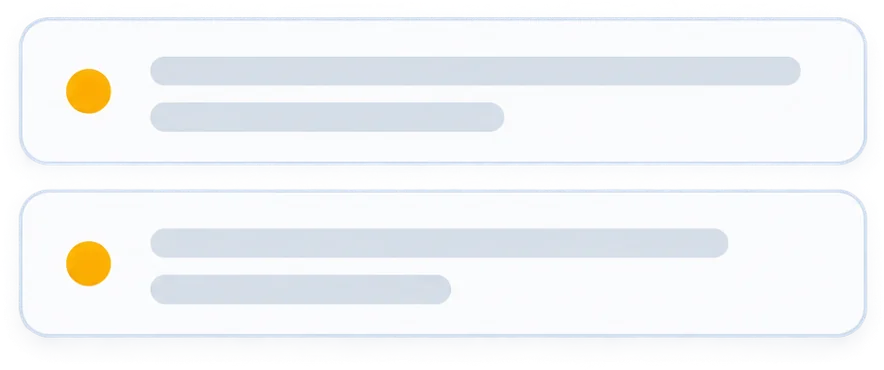 Two restrained junk-email rows