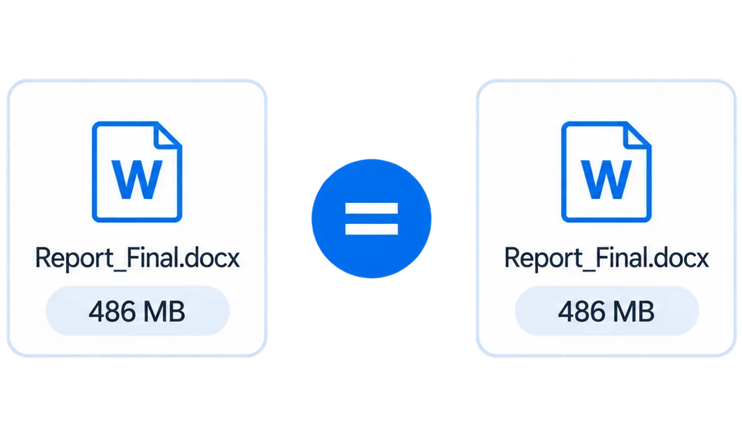 Matching DOCX files separated by an equals sign